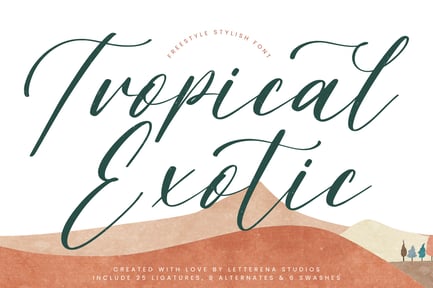 Tropical Exotic Freestyle Stylish Font