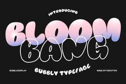 Bloombang – Bubble Display Typeface
