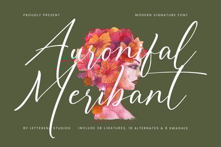 Auronifal Meribant Modern Signature Font