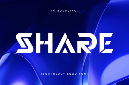 Share – Technology Logo Font
