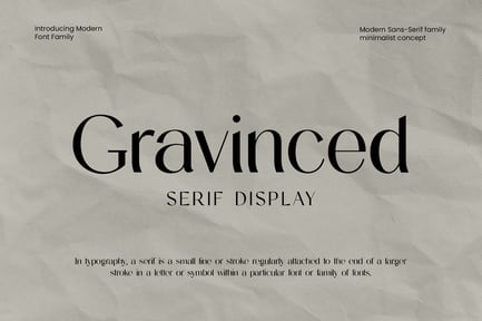 Gravinced Serif Display Font