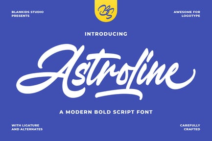 Astroline a Modern Bold Script Font