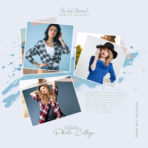 Elegant photo collage template for showcasing memories and creating personalized designs with ease
