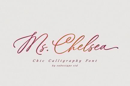 Ms. Chelsea – Wedding Invitation Font