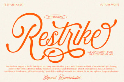 Restrike Elegant Script Font