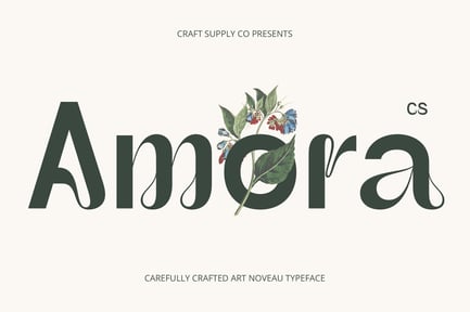 CS Amora – Art Nouveau Font