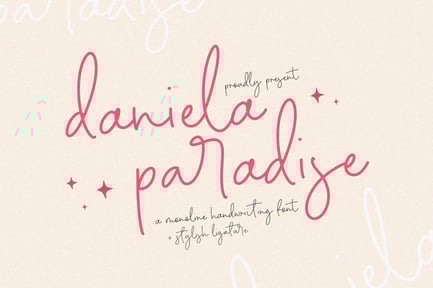 Daniela Paradise – Monoline Handwriting Font TT