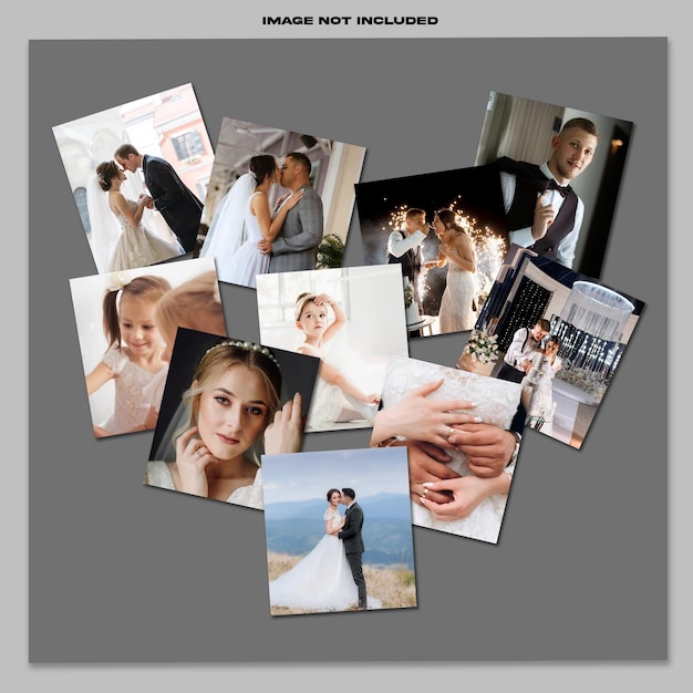 Love photo collage mockup