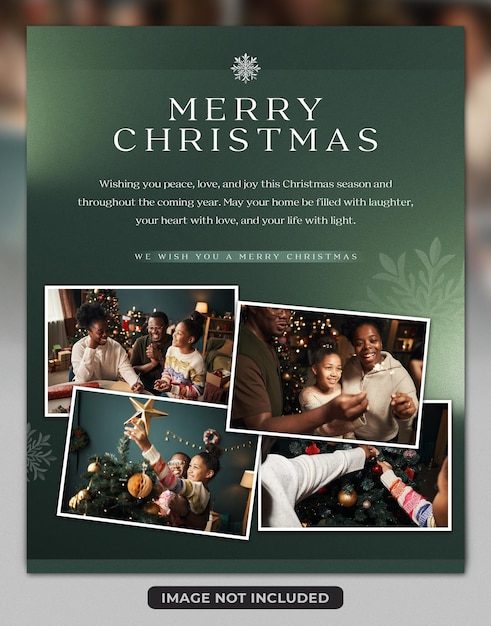 Photo frame christmas vibes winter poster