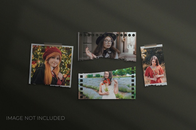 Photo frame set mockup premium psd design