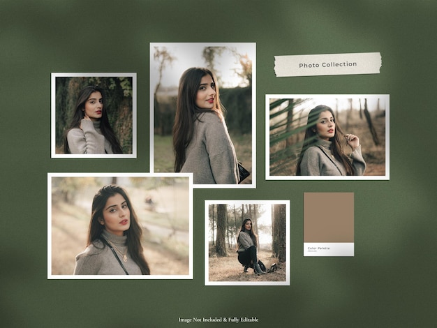 Photo paper frame moodboard mockup