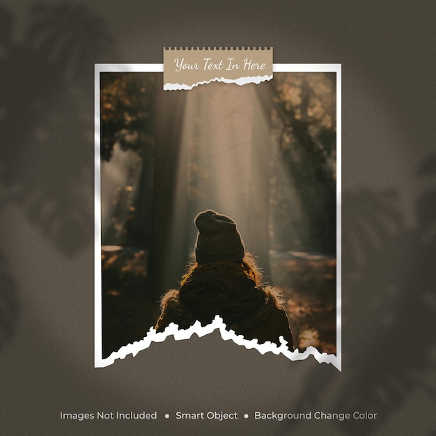 Photo paper frames moodboard mockup