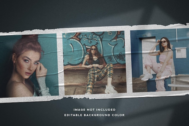 Photo realistic mockup with paper texture