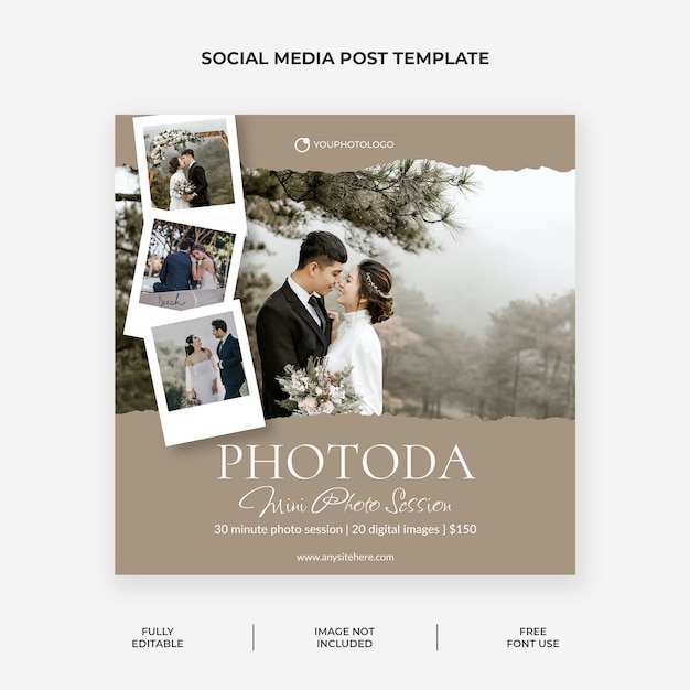 Photo summer mini session template