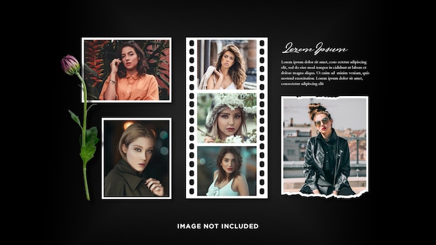 Pictures or photos frame collage comics page grid layout abstract photo frames and digital photo