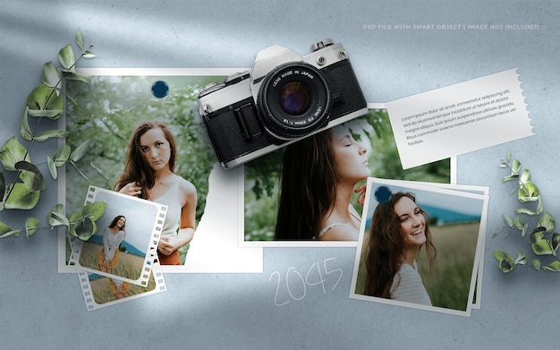 Realistic moodboard mockup