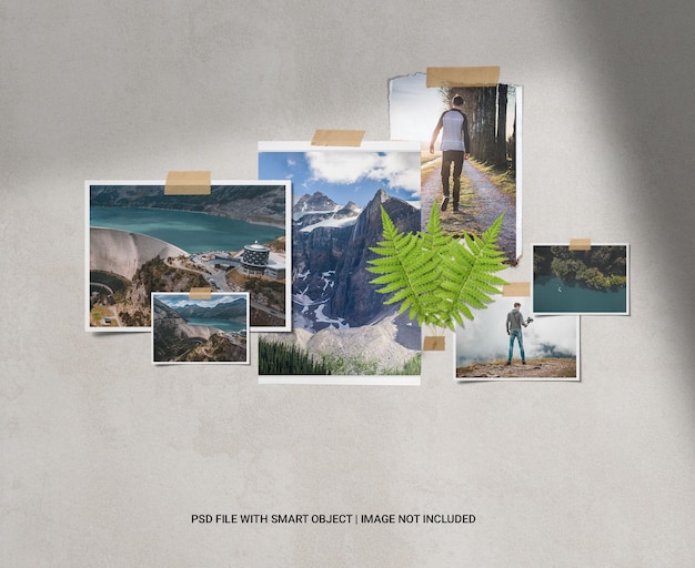 Realistic moodboard mockup