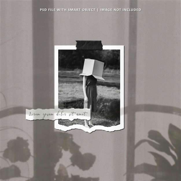 Realistic vintage photo frame set moodboard mockup premium psd