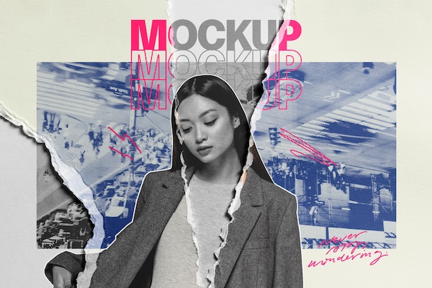 Ripped paper mockup design