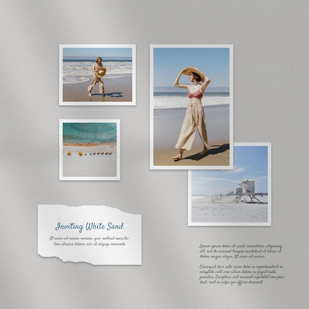 Travel photo mockup