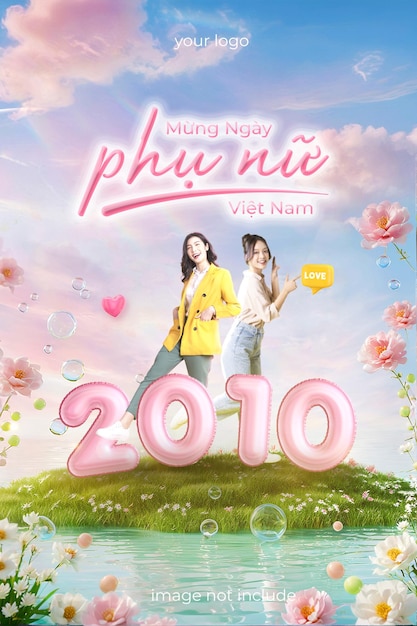 Vietnamese womens day celebration poster