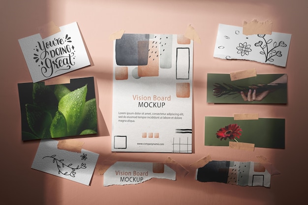 Vision board mockup