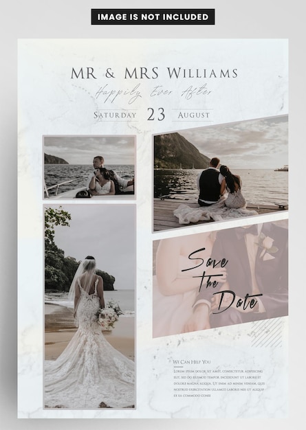 Wedding day event flyer design