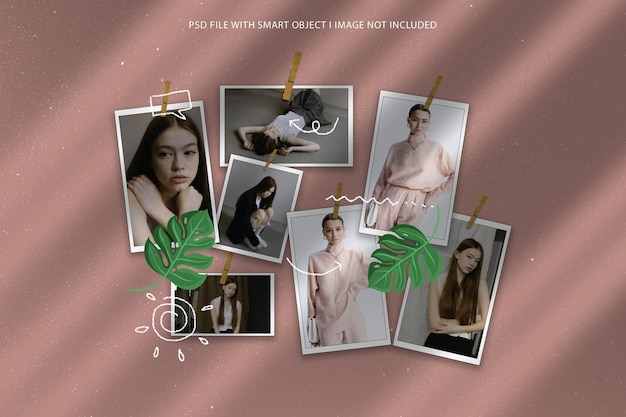 A poster with a picture of a woman and a picture of a woman with a green leaf