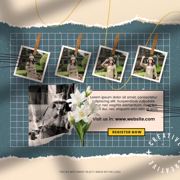 A poster with a picture of a woman on it that says the website