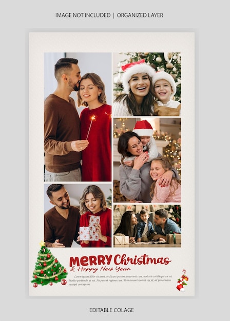 Christmas colage photo frame