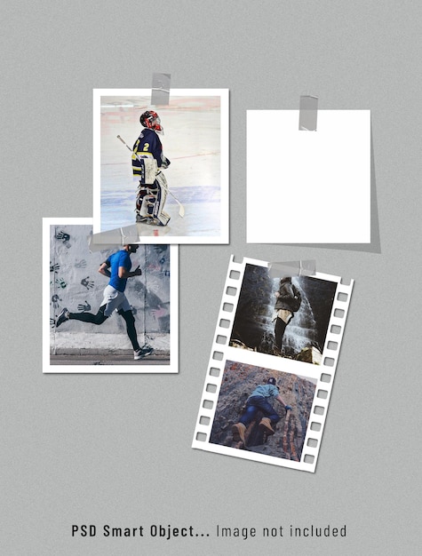 Collage template smart object edit mockup template social media