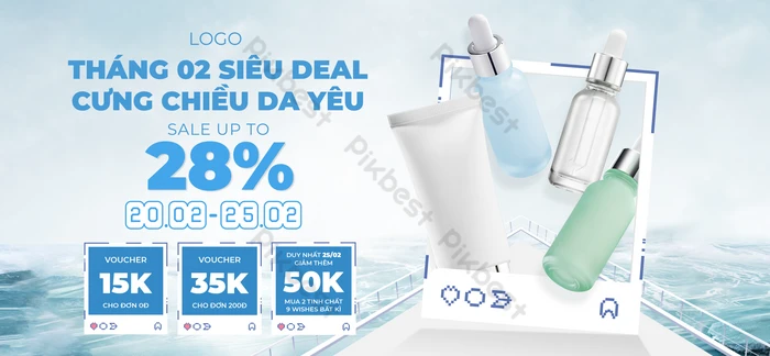 Creative Banner Sale Off Cosmetics