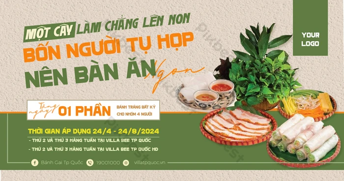 Menu Thực đơn Biển Quảng Cáo Khuyễn Mãi Sale đồ ăn Bánh Cuốn