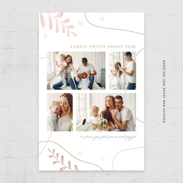 Minimal photo card collage flyer