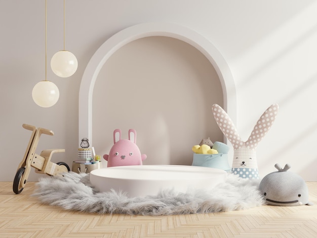Mock up podium for product in children room