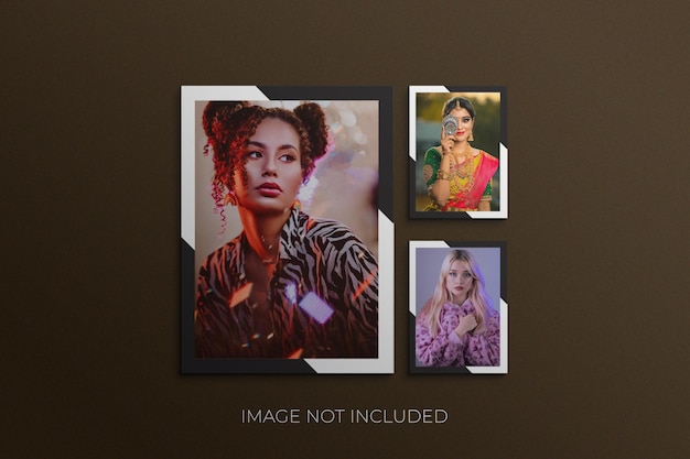 Paper frame photo mockup premium psd