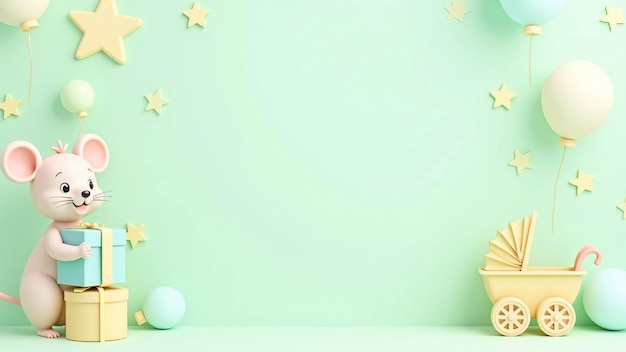 Pastel baby shower background
