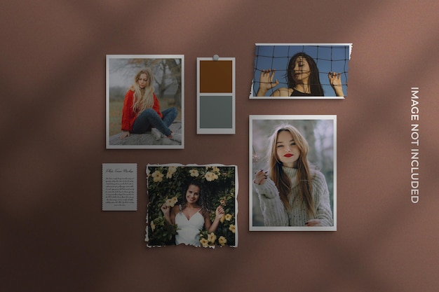 Photo frame set mockup premium psd