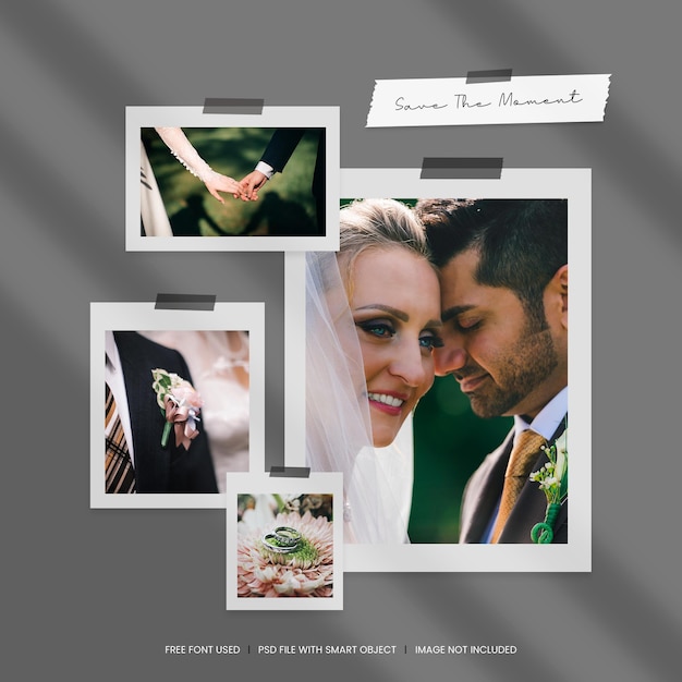 Polaroid mockup template