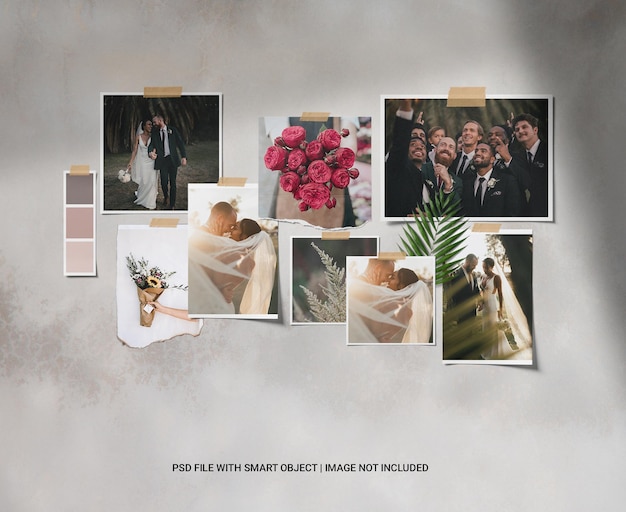 Realistic moodboard mockup