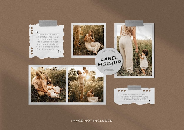 Realistic moodboard mockup