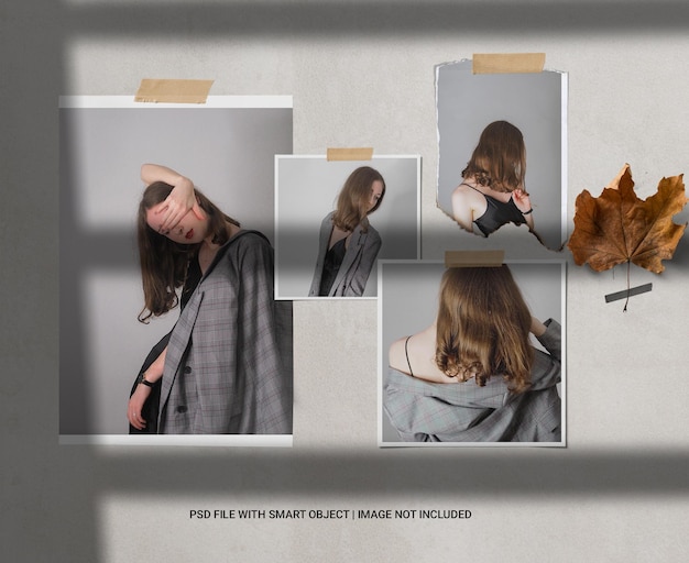 Realistic moodboard mockup