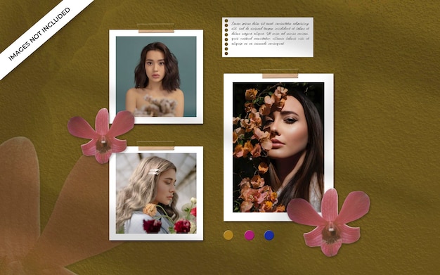 Several photos to be made into a file with one frame with a certain feel