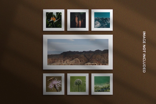Simple minimalist photo frame mockup photoshop