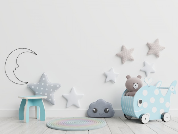 Wall in children room,kids room, nursery .