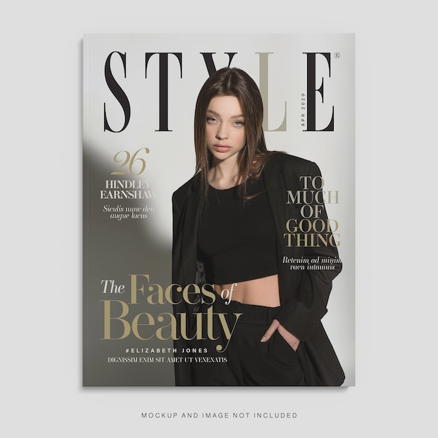 Fashion magazine cover template classy luxury high fashion theme in photoshop psd
