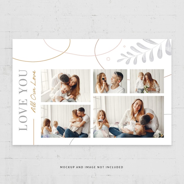 Minimal photo card collage flyer