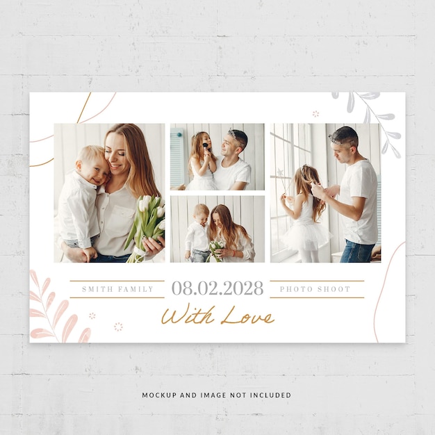 Minimal photo card collage flyer