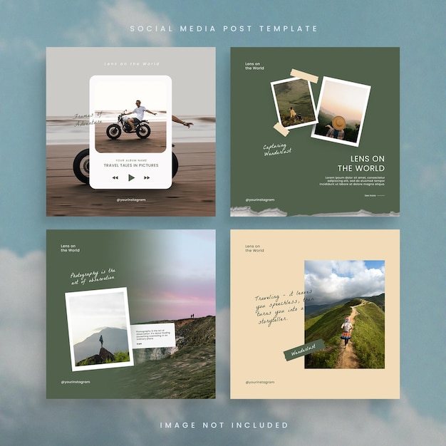 A collage of photos including a photo of a person on a bike.