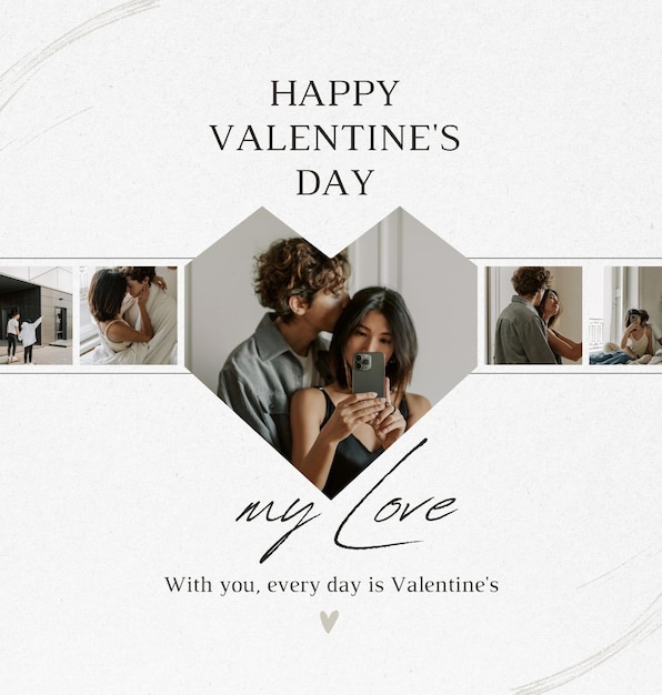 A poster for my valentines day with a couple kissing and a heart saying i love you